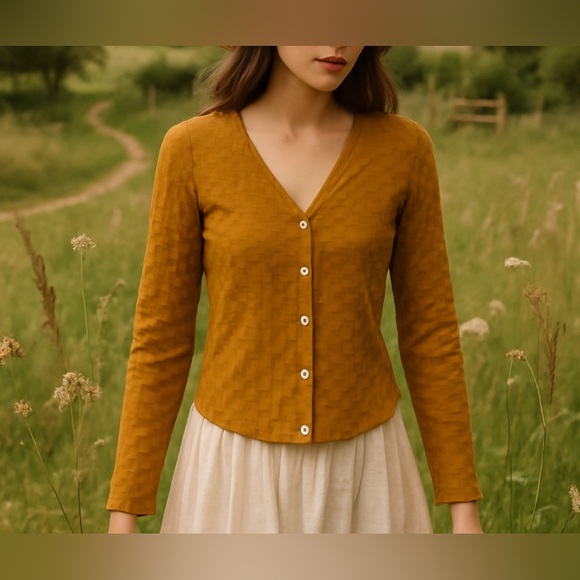 Madewell Chess Check Classic V-Neck Cardigan. Excellent condition. Size XS. - Picture 1 of 9